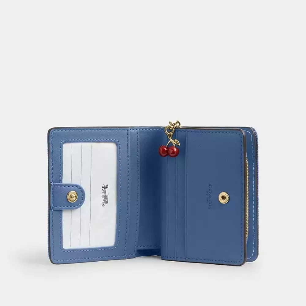 Coach Snap Wallet In Loved Denim With Charm - Picture 10 of 10